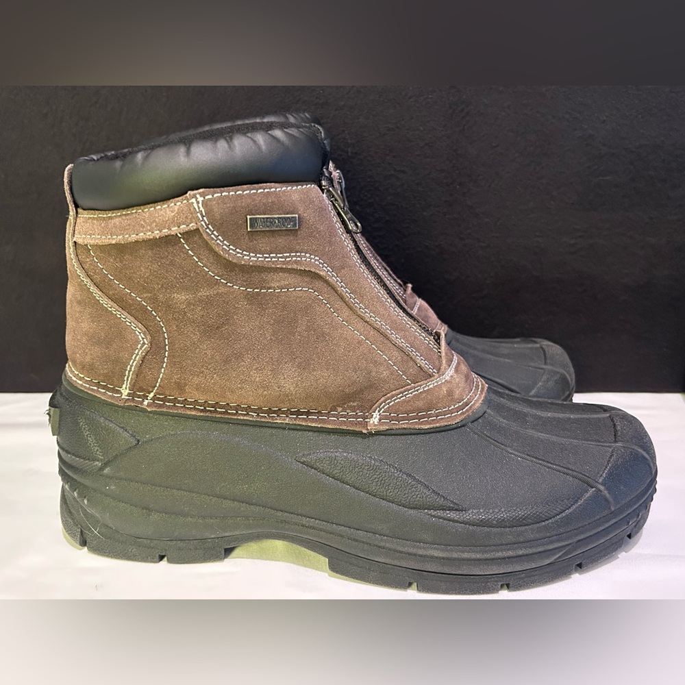 Tamarack Thinsulate 400g Men’s Brown Winter Boots Leather Upper Size13 Front Zip